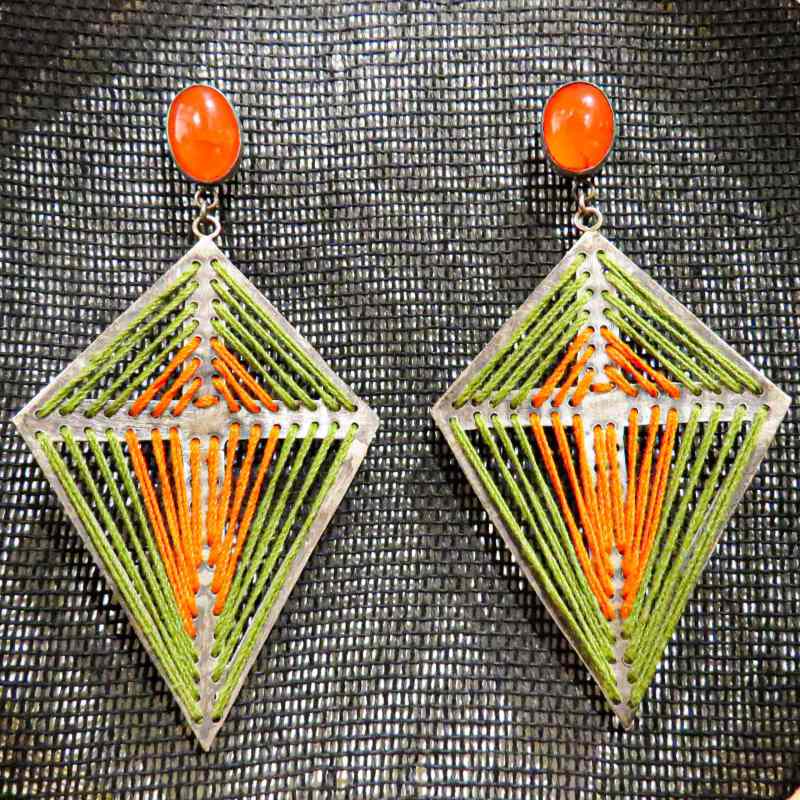 EMBROIDERED EARRINGS